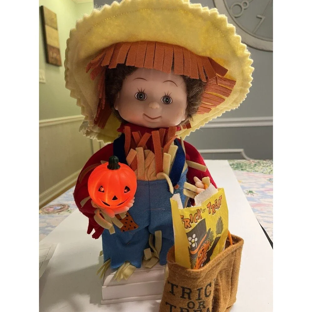 Vtg 1994 Animated Moving Scarecrow Halloween Kids Collectable Tested